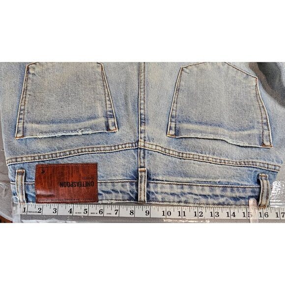 One Teaspoon Womens 27 Saints Trashed Distressed Boyfriend Jeans - Picture 9 of 16